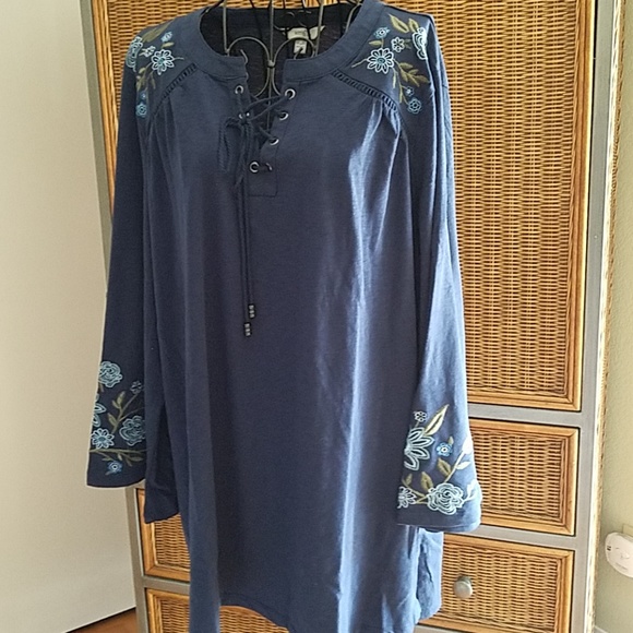 Terra & Sky Tops - 💥 sale 💥Peasant blouse blue